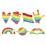 7pcs Rainbow Style Brooch Pins Shawl Clips Safety Pins