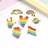 7pcs Rainbow Style Brooch Pins Shawl Clips Safety Pins