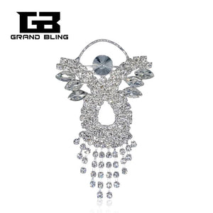 Rhinestone Crystal Angel Brooch Pin Gift