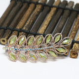 Rose Gold Austrian Crystal Leaf Brooch Colorful Pin Accessory Jewelry