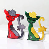 Cute Cat Acrylic Brooch Lapel Pin Hat Accessory