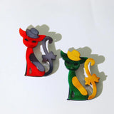 Cute Cat Acrylic Brooch Lapel Pin Hat Accessory