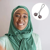 12 Pcs Pearl Scarf Brooch Pin Assorted Hijab Clips Set