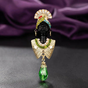 Nigerian Mother Avatar Punk Pin Brooches Jewelry for Women
