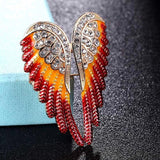Zlxgirl Angel Wing Brooch Jewelry for Women's Hats Enamel Scarf Pins