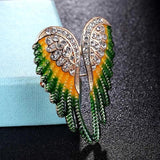 Zlxgirl Angel Wing Brooch Jewelry for Women's Hats Enamel Scarf Pins