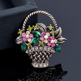 Charm Crystal Leaf Feather Square Brooch Pin Jewelry 004 KO1