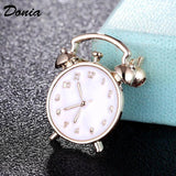 Enamel Clock Punk Brooch Jewelry for Men and Women