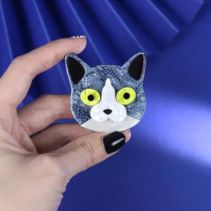 Cartoon Cats Acrylic Brooches for Women Kids Lovely Pets