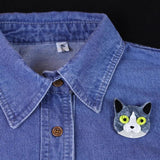 Cartoon Cats Acrylic Brooches for Women Kids Lovely Pets