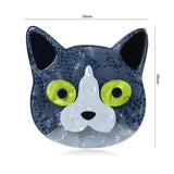 Cartoon Cats Acrylic Brooches for Women Kids Lovely Pets