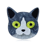 Cartoon Cats Acrylic Brooches for Women Kids Lovely Pets