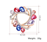Rhinestone Crystal Flower Brooch Pin Scarf Clip Gift AH167