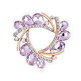 Rhinestone Crystal Flower Brooch Pin Scarf Clip Gift AH167