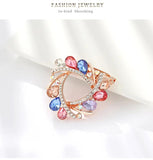 Rhinestone Crystal Flower Brooch Pin Scarf Clip Gift AH167