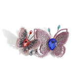 Vintage Crystal Butterfly Brooch Pin for Women