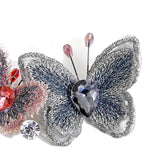 Vintage Crystal Butterfly Brooch Pin for Women
