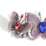 Vintage Crystal Butterfly Brooch Pin for Women