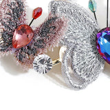 Vintage Crystal Butterfly Brooch Pin for Women