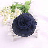 Vintage Chiffon Fabric Flower Brooches Pins for Wedding Corsage