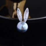 Rabbit Small Collar Pin Mini Brooch Buckle Fixed Clothes Accessories
