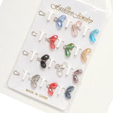 12pcs Crystal Scarf Brooch Pin Hijab Clip Anti Slip Brooch Women Accessory