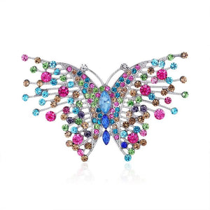 Vintage Butterfly Rhinestone Brooch for Women Men Party Jewelry