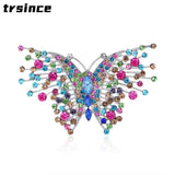 Vintage Butterfly Rhinestone Brooch for Women Men Party Jewelry