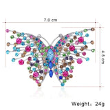 Vintage Butterfly Rhinestone Brooch for Women Men Party Jewelry