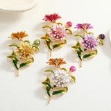 Pearl Alloy Flowers Brooch Pin Corsage Sunflower Rose Buckle