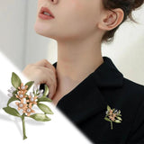Pearl Alloy Flowers Brooch Pin Corsage Sunflower Rose Buckle