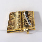 Vintage Alloy Book Style Brooch Clothing Accessory