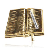 Vintage Alloy Book Style Brooch Clothing Accessory