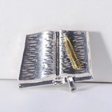 Vintage Alloy Book Style Brooch Clothing Accessory