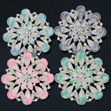 Large Flower Pins Women Brooches Party Gold-color Jewelry