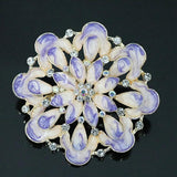 Large Flower Pins Women Brooches Party Gold-color Jewelry