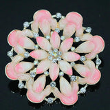 Large Flower Pins Women Brooches Party Gold-color Jewelry