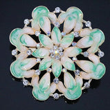 Large Flower Pins Women Brooches Party Gold-color Jewelry