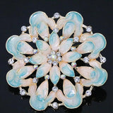 Large Flower Pins Women Brooches Party Gold-color Jewelry