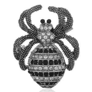 Rhinestone Spider Insect Brooches Jewelry for Men Kids Christmas Pin Hats