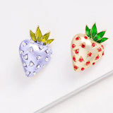 Strawberry Enamel Brooch Fun Fruit Clothing Accessory