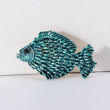 Goldfish Rhinestone Animal Brooch Pin