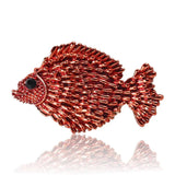 Goldfish Rhinestone Animal Brooch Pin