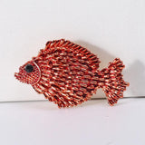 Goldfish Rhinestone Animal Brooch Pin