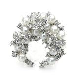 Freshwater Pearl Flower Moon Brooch Wedding Gift