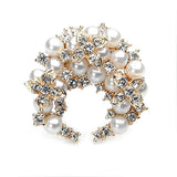 Freshwater Pearl Flower Moon Brooch Wedding Gift