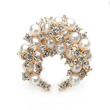 Freshwater Pearl Flower Moon Brooch Wedding Gift