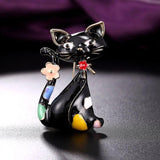 Colorful Cat Brooch Jewelry - Animal Hijab Pin Coat Collar Scarf Pins