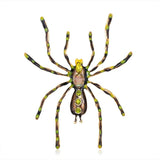 Enamel Poisonous Spider Brooch Pin for Women and Men Jewelry