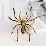 Enamel Poisonous Spider Brooch Pin for Women and Men Jewelry